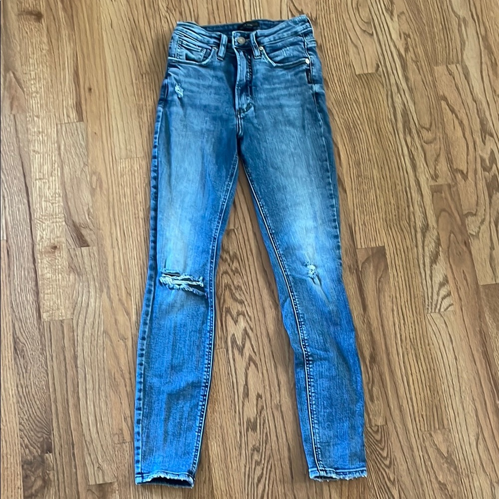 Silver Jeans Blue Skinny Distressed Denim